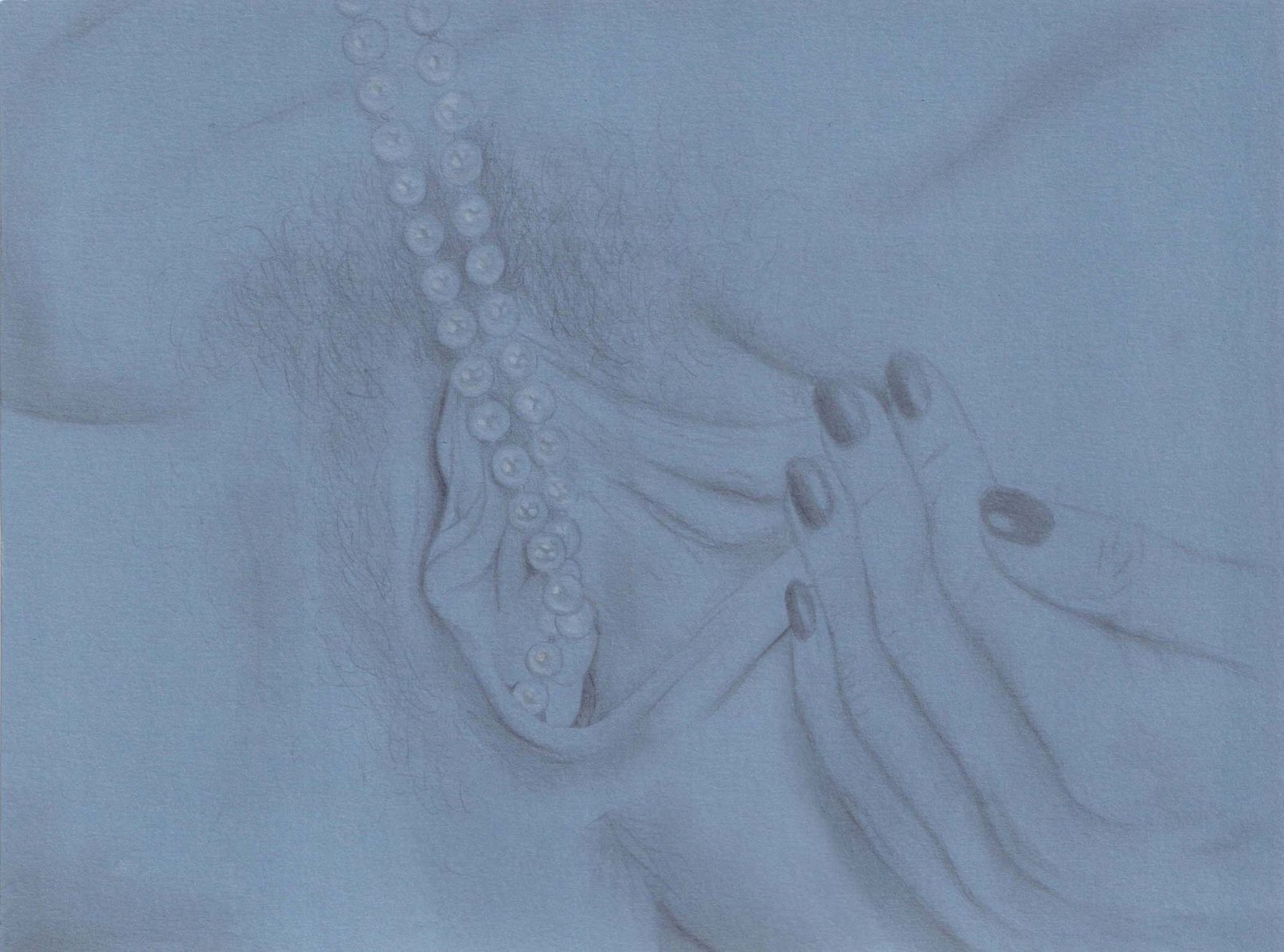 Enfiler des perles, Carine Bovey, Pearl necklace masturbation, klittra