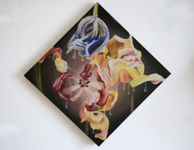 Tårar (série Inre), 2025 Huile sur toile 57 x 57 cm