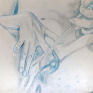 Les délices du bain , erotic drawing